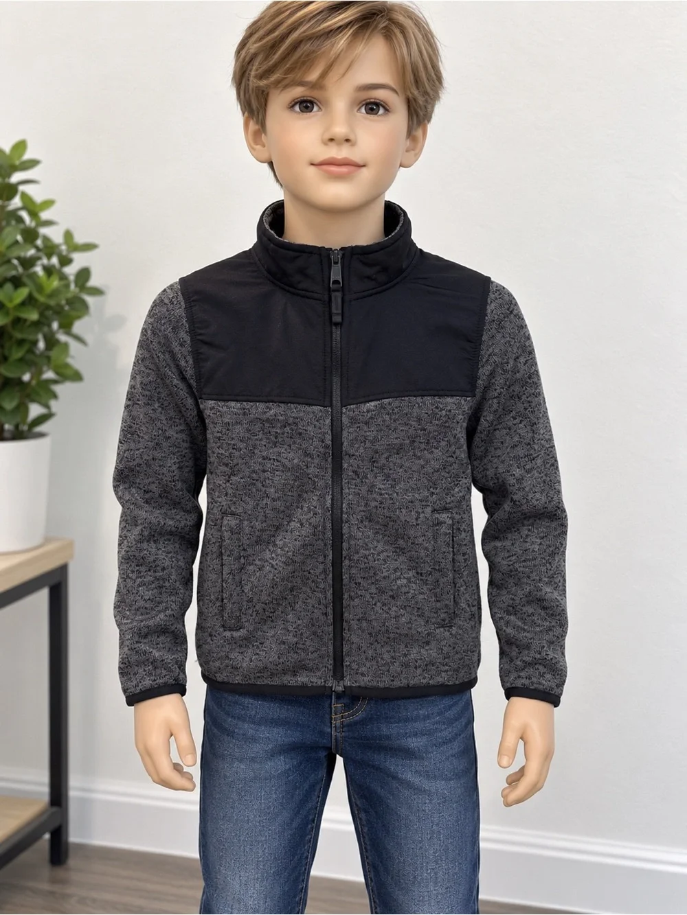 CHILDRENS PLACE Gray & Black Boys Kids size medium 7/8
